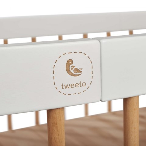 Łóżeczko dziecięce Tweeto 7-w-1 biało-naturalny buk Łóżeczko dziecięce Tweeto 7-w-1 biało-naturalny buk